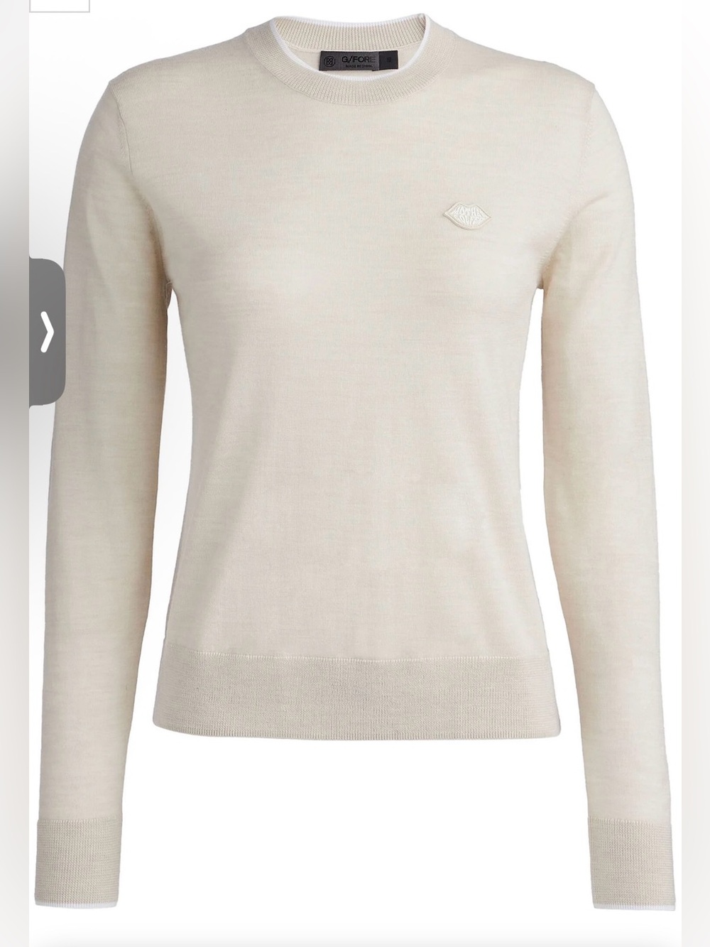 G/FORE Womens Mother Golfer Merino Wool Crewneck Golf Sweater Large